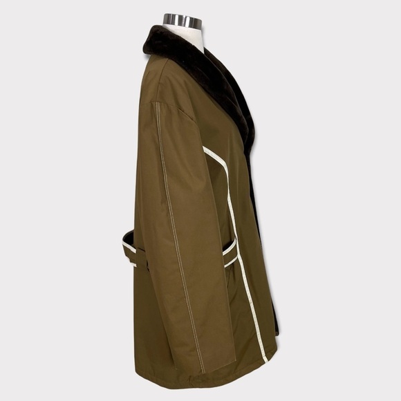 GRAIS Sportwear Vintage 70’s Brown Faux Fur Lined Western Rancher Coat 46L - Picture 8 of 13